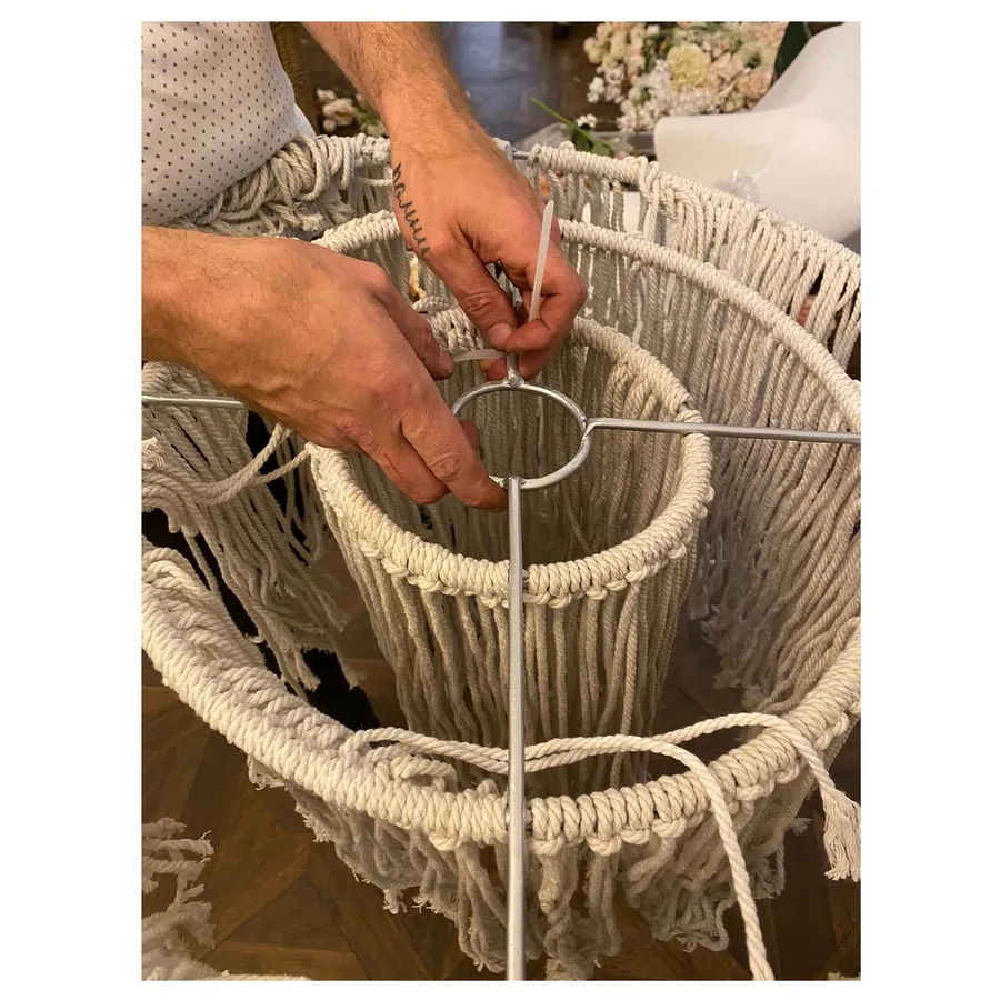 Люстра декоративная макраме, без освещения, Noodles M - Фото миниатюра 2