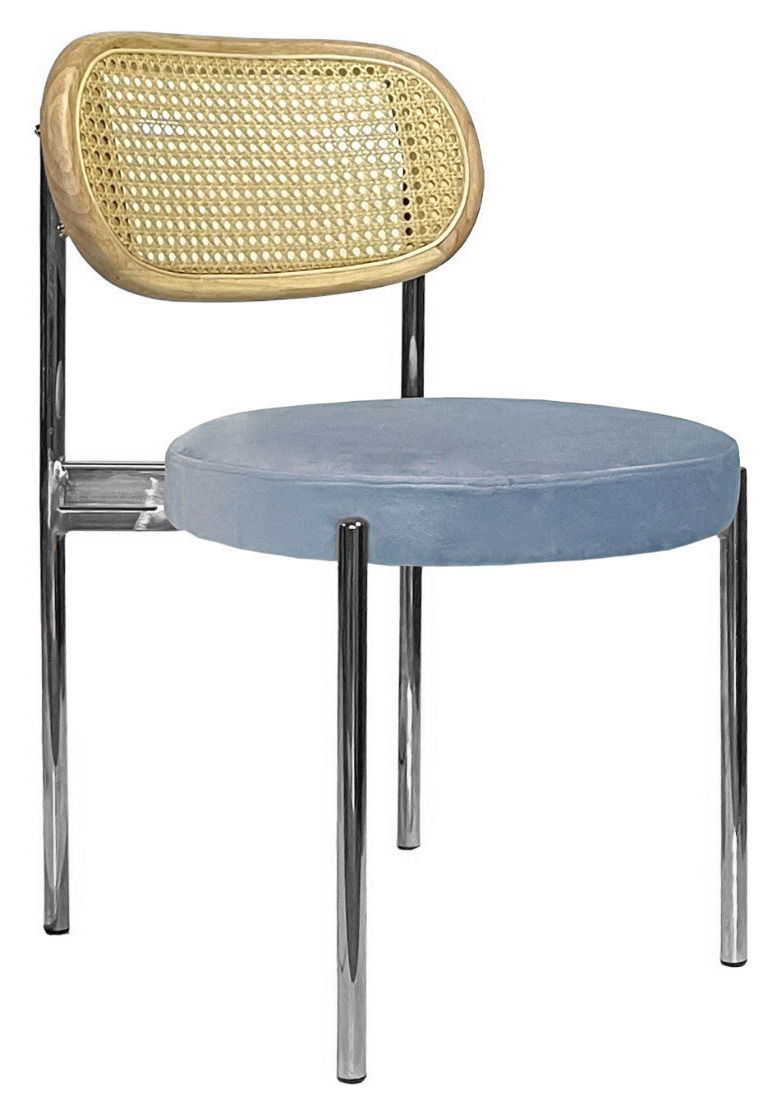 Стул Modern Silver, Natural Rotango + Something blue