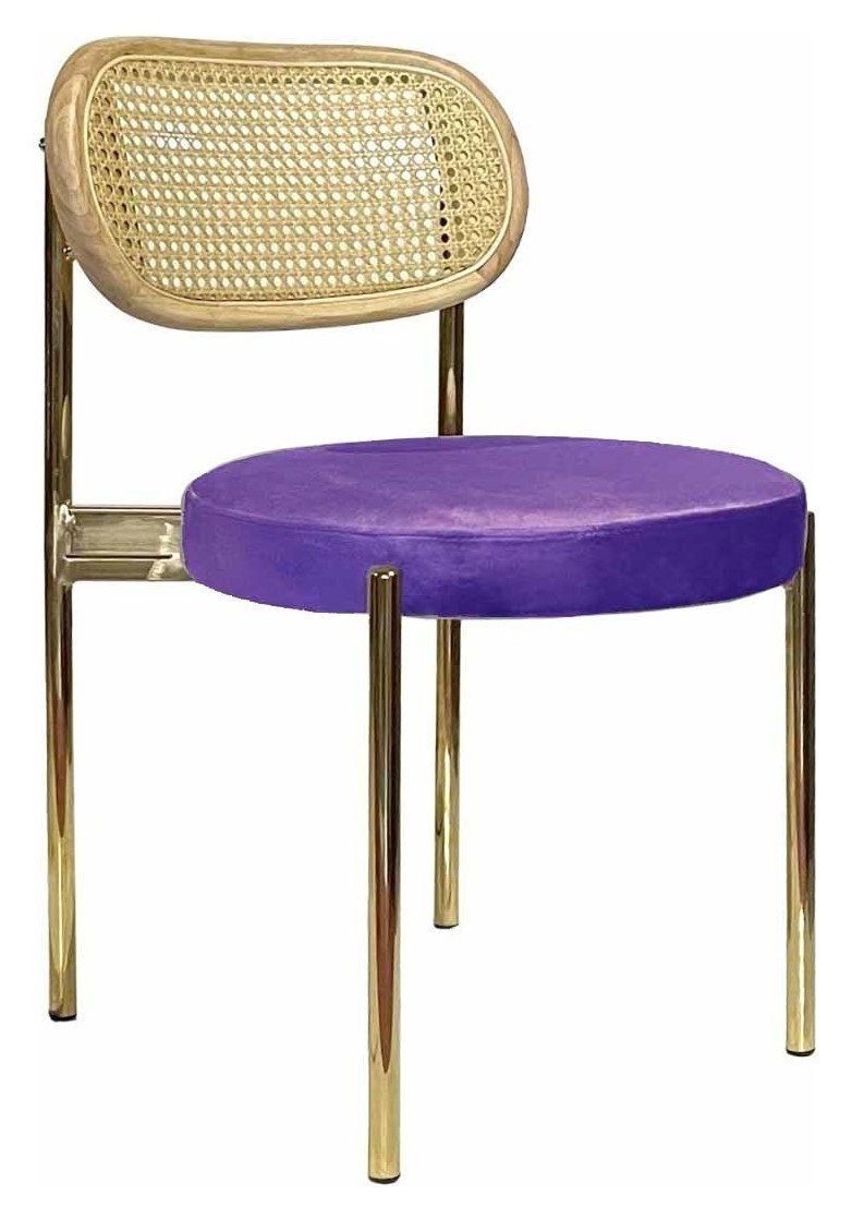 Стул Modern Gold, Natural Rotango, Mysterious purple