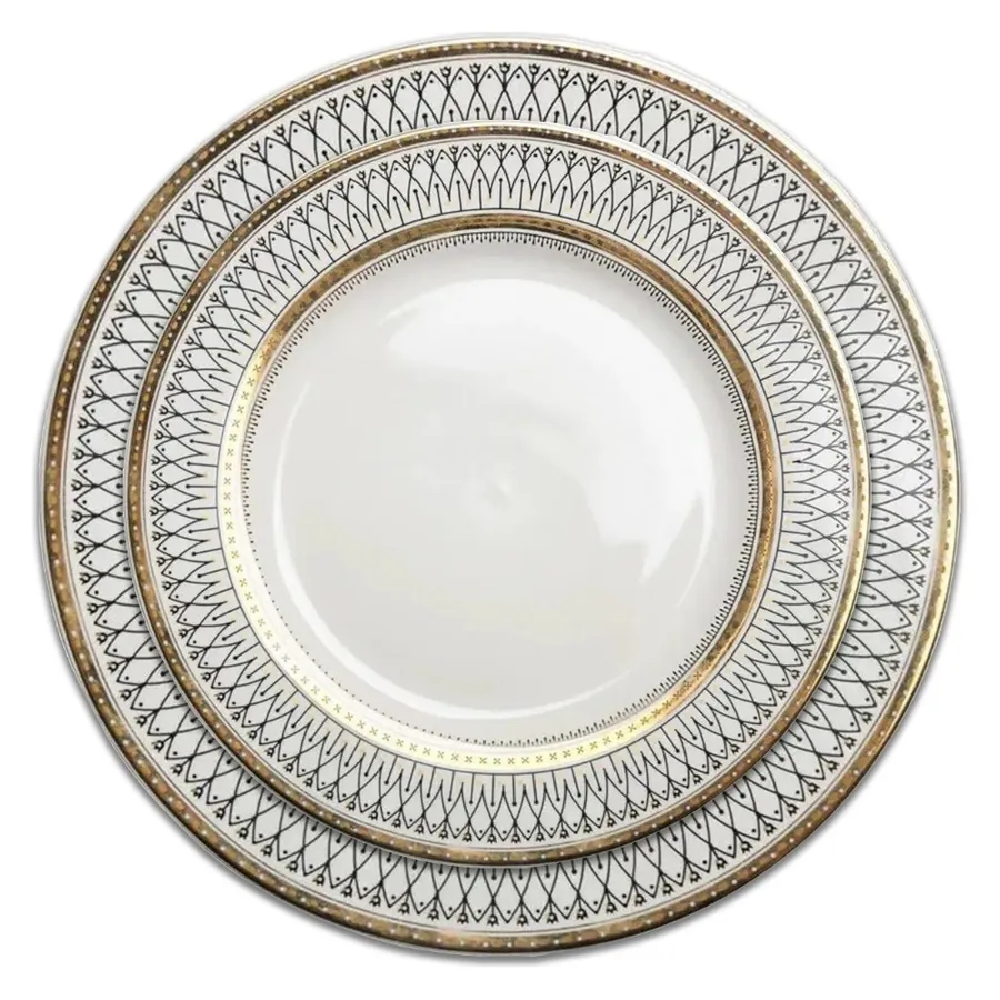 Сет тарелок Pattern Black S и M - Фото миниатюра 1