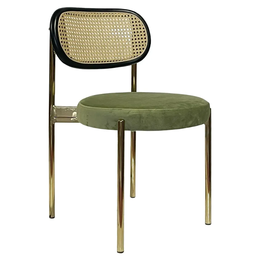 Стул Modern Gold, Black Rotango + Matcha - Фото миниатюра 1
