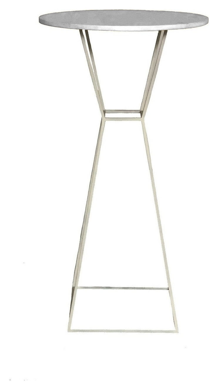 Коктейльный столик Hourglass White Circle