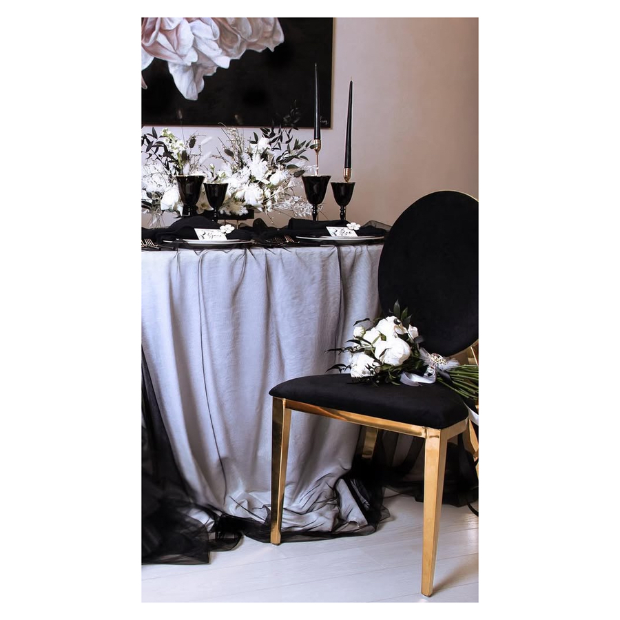 Стул Washington Gold, велюр черный - Фото миниатюра 6