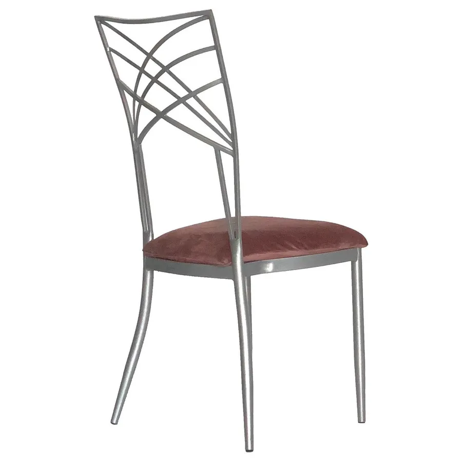 Стул Chameleon, серебряный (велюр), пыльно-розовый - Фото миниатюра 2