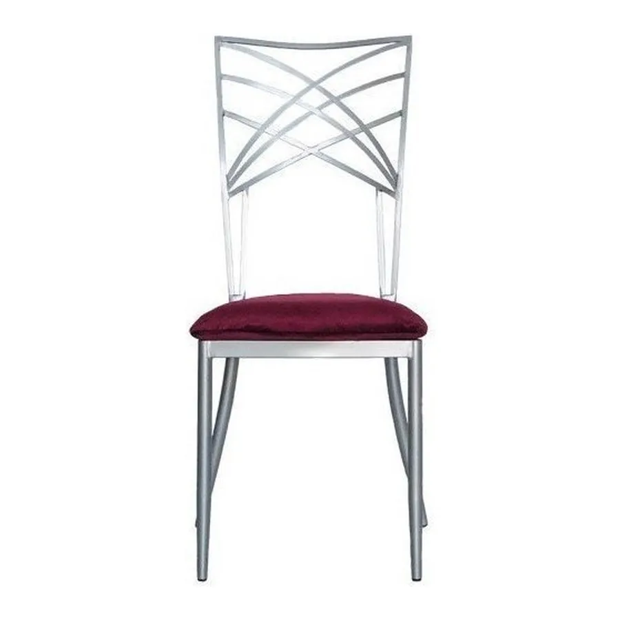 Стул Chameleon серебряный (велюр), бордовый - Фото миниатюра 4