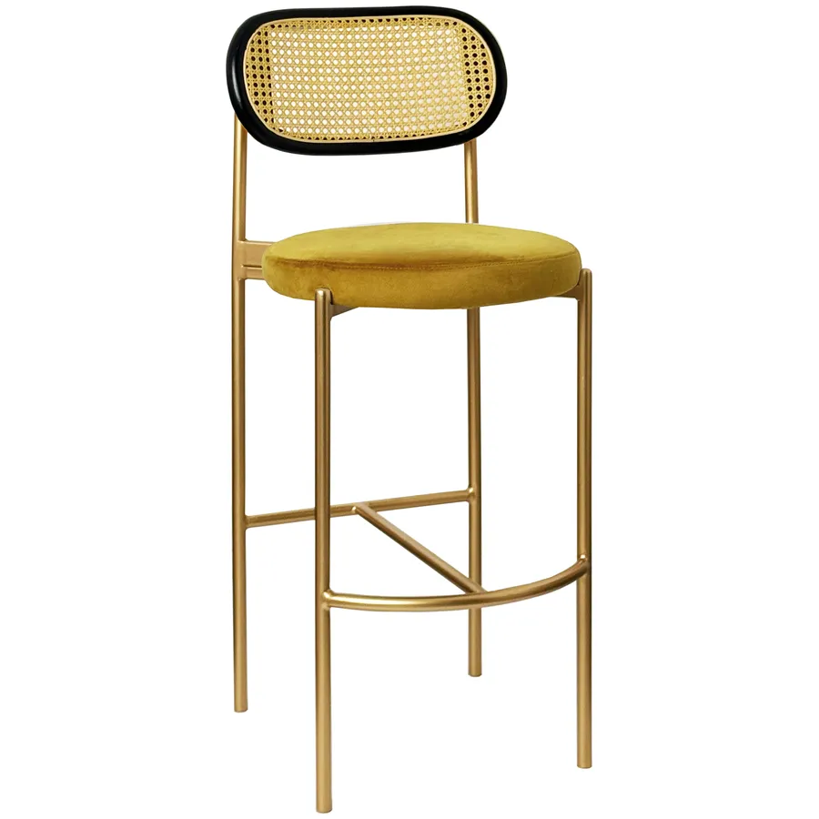 Стул барный Modern Comfy, Black Rotango+Golden Ocher (любой цвет каркаса) - Фото основное 1