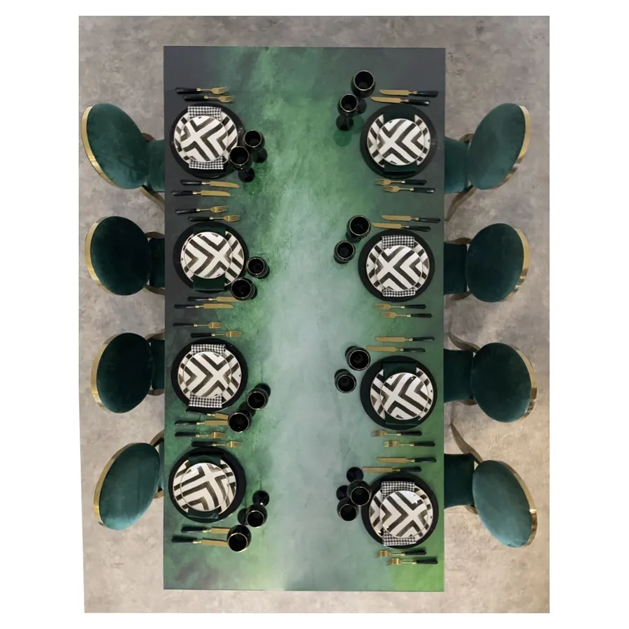 Стол Rectangle-240 Gold + печать на столешницу Print Etc. - Фото миниатюра 2