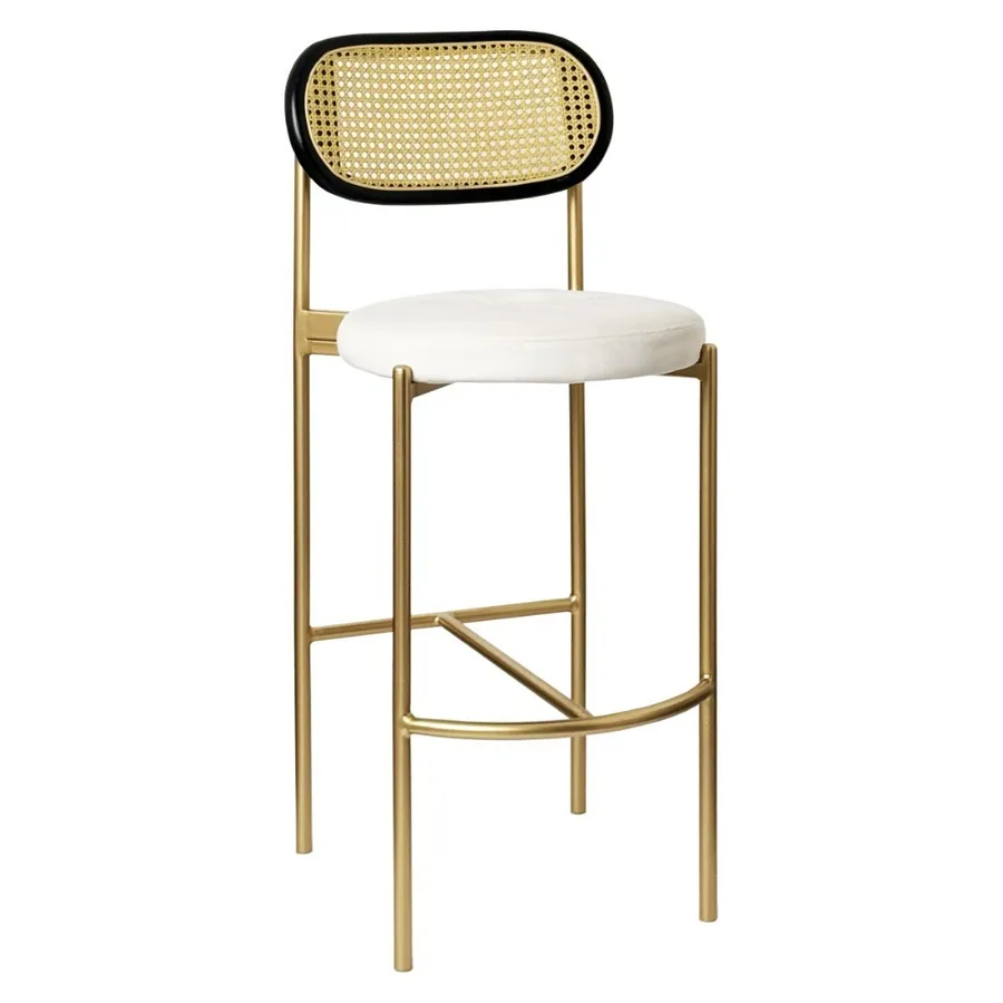 Стул барный Modern Comfy, Black Rotango+Milky Way  (любой цвет каркаса) - Фото основное 1