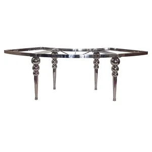 Каркас стола-змейки-80см, серебряный, 1 модуль