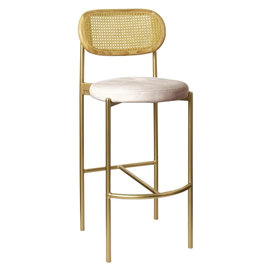 Стул барный Modern Comfy, Natural Rotango+Cream Biscuit (любой цвет каркаса) - Фото основное 1