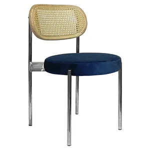 Стул Modern Silver, Natural Rotango + Navy