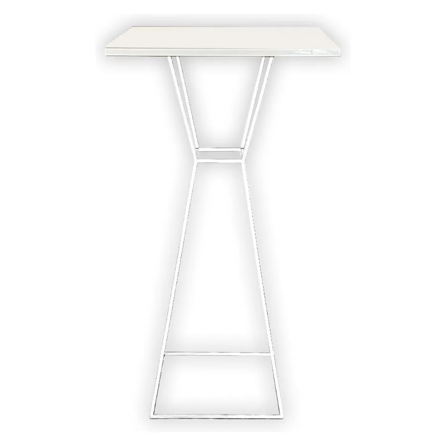 Коктейльный столик Hourglass White Square - Фото основное 1