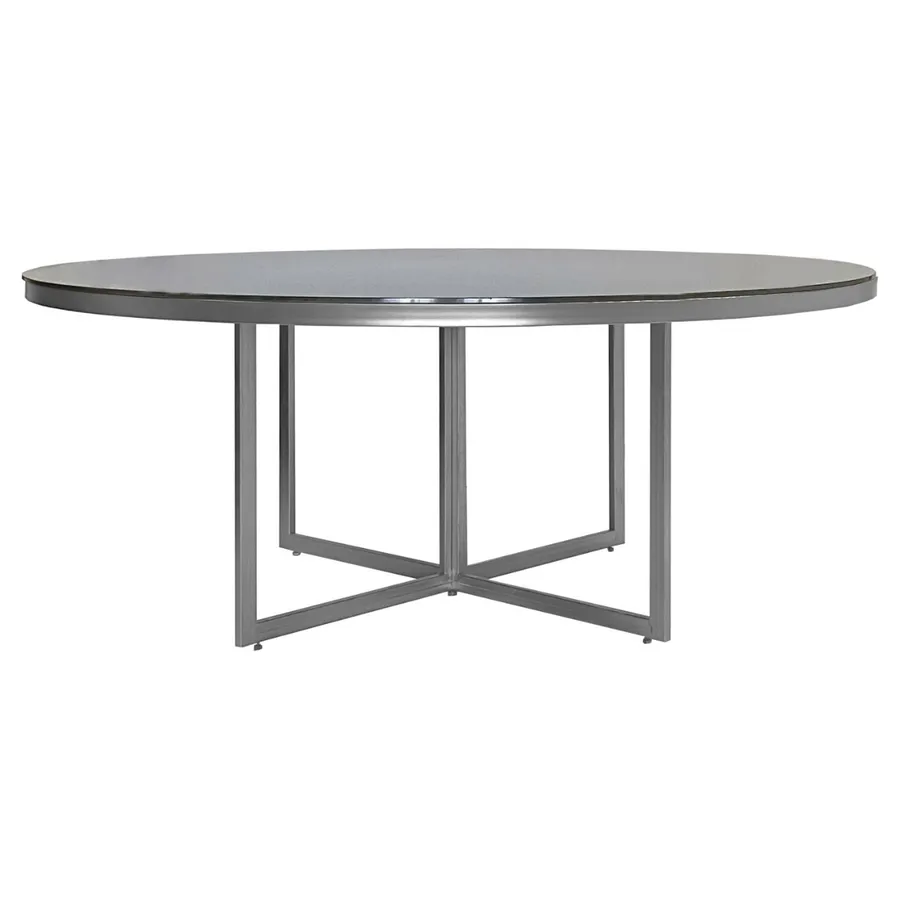 Стол Corners круглый, зеркальный + перекрас металла в любой цвет - Фото основное 1