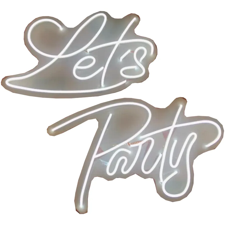 Неоновая надпись "Let's Party" - Фото основное 1