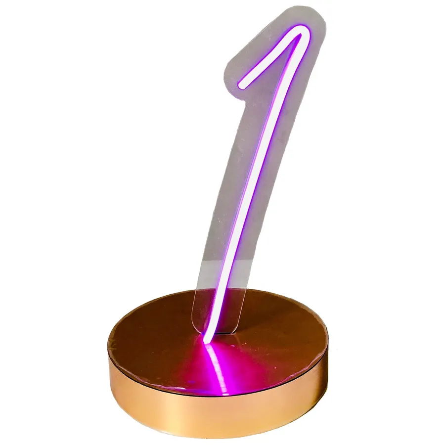 Неоновые номерки для стола Mercury - Фото миниатюра 2