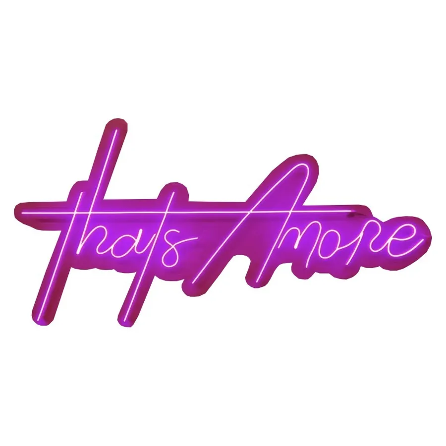 Неоновая надпись "That's Amore", розовая - Фото основное 1