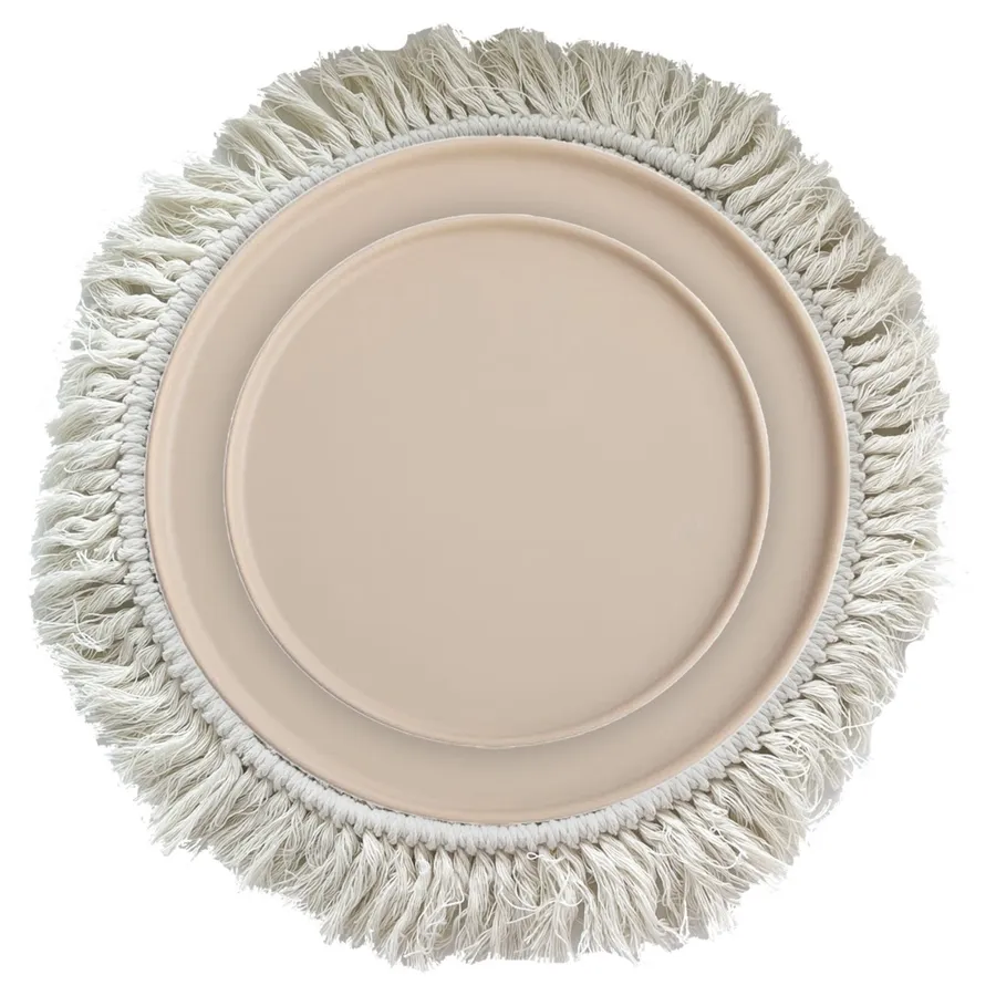 Сет тарелок Macrame Accent Beige S и M - Фото основное 1
