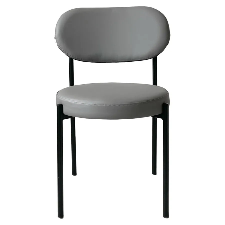 Стул Modern Black Basic серый (ЭКО-КОЖА) - Фото миниатюра 2