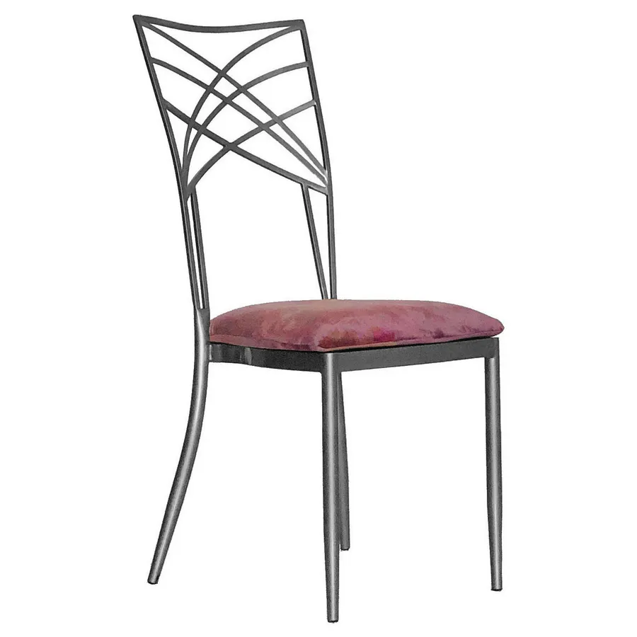 Стул Chameleon, серебряный (велюр), пыльно-розовый - Фото миниатюра 1