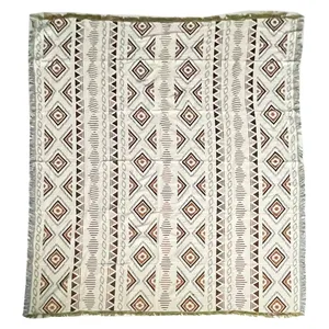 Покрывало декоративное Boho Terracota Grey - Фото 1
