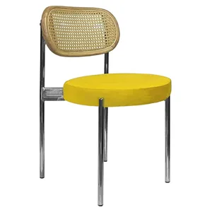Стул Modern Silver, Natural Rotango + Yellow Submarine