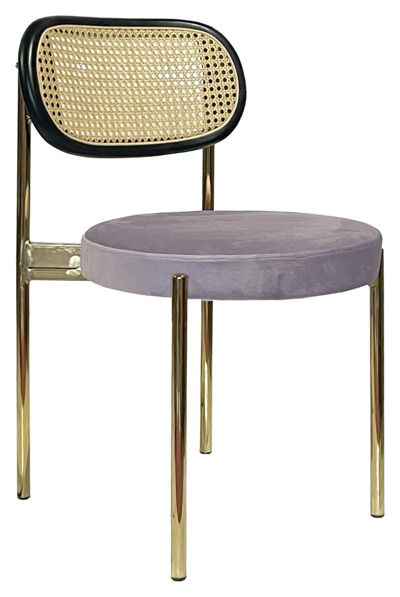 Стул Modern Gold, Black Rotango + Pale Orchid
