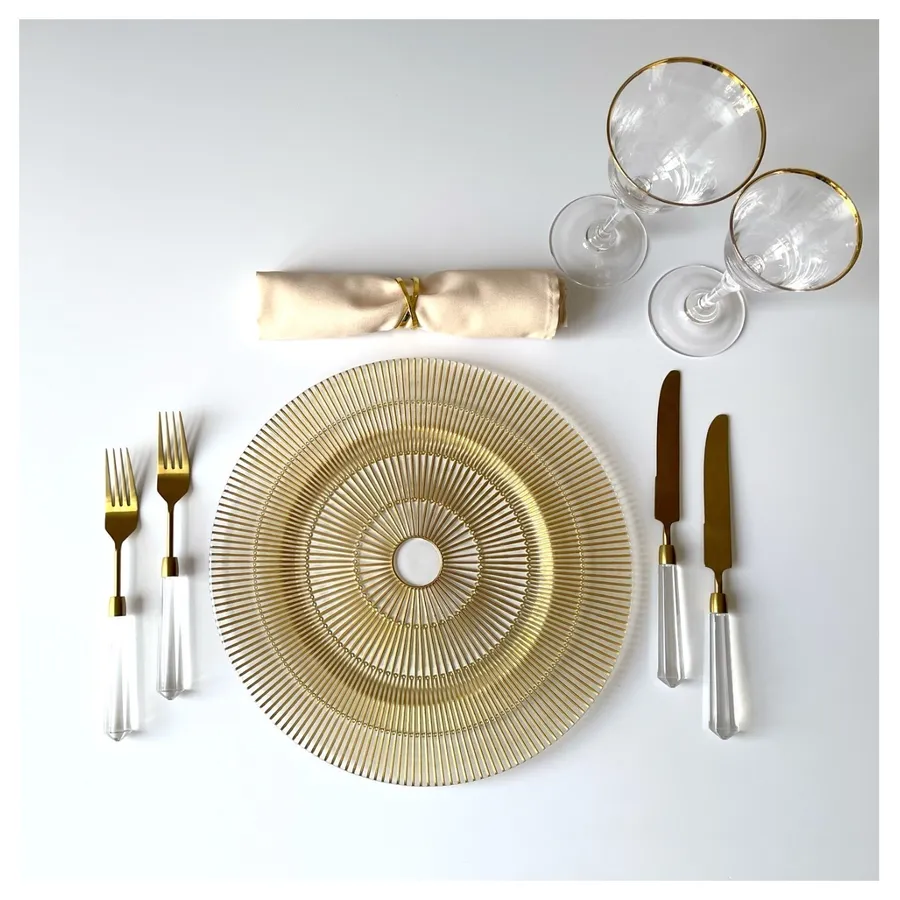 Сервировочная тарелка Oculus Gold - Фото миниатюра 4