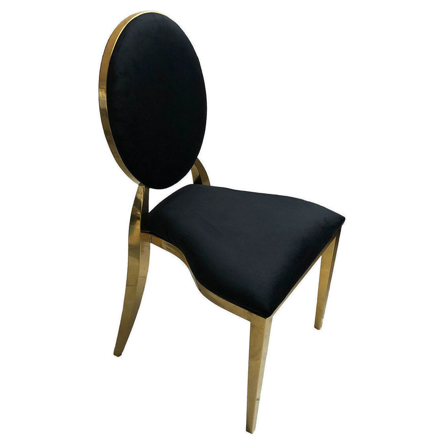 Стул Washington Gold, велюр черный - Фото миниатюра 2
