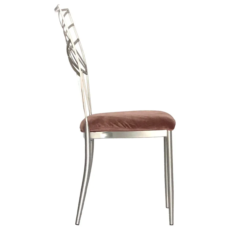 Стул Chameleon, серебряный (велюр), пыльно-розовый - Фото миниатюра 4