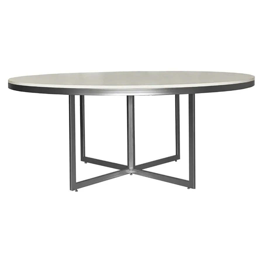 Стол Corners круглый, белый + перекрас металла в любой цвет - Фото основное 1