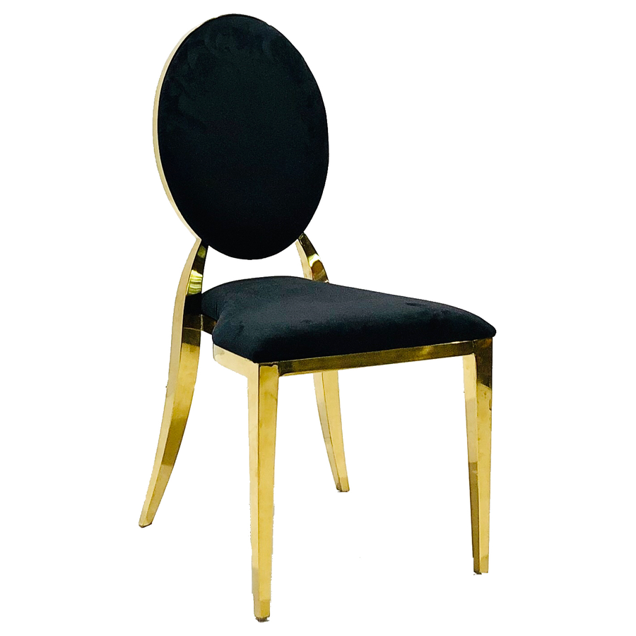 Стул Washington Gold, велюр черный - Фото миниатюра 1
