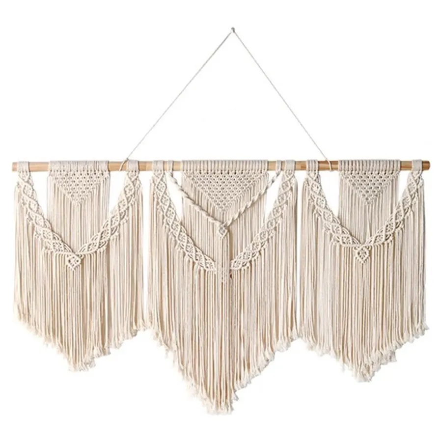 Панно декоративное из макраме Boho Net - Фото миниатюра 1