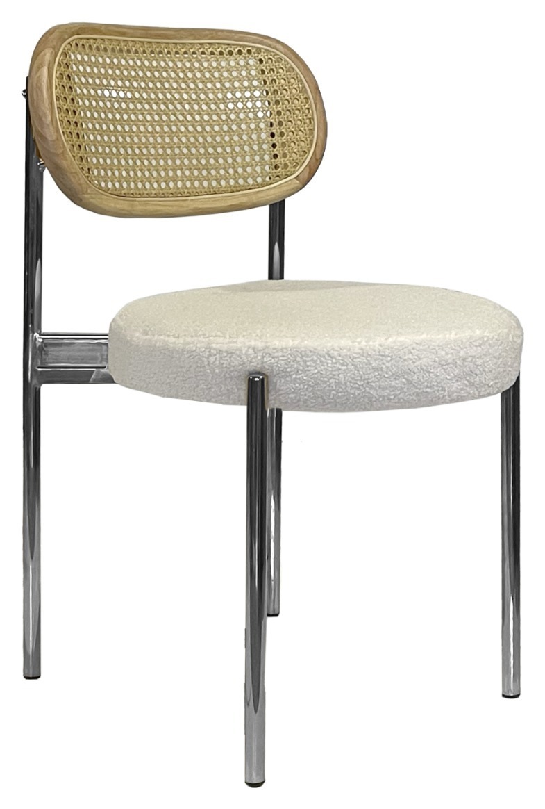 Стул Modern Silver, Natural Rotango + Teddy