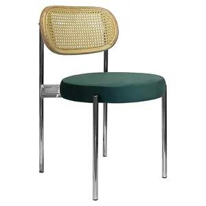 Стул Modern Silver, Natural Rotango + Emerald