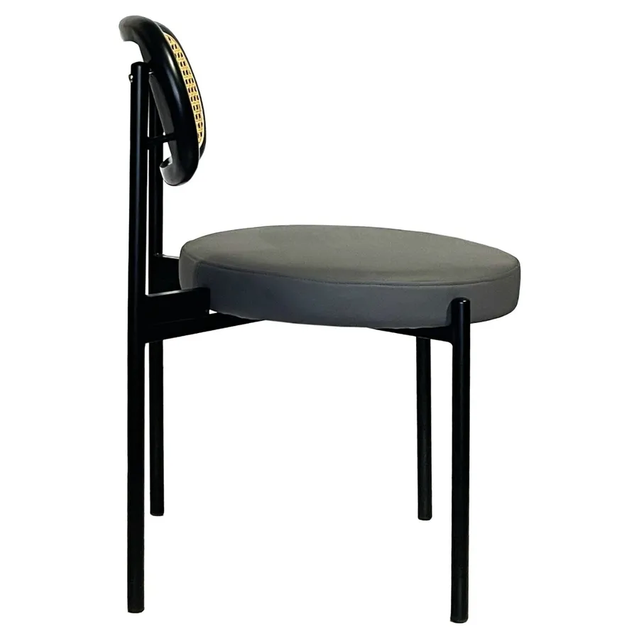 Стул Modern Black, Black Rotango + Basic серый (ЭКО-КОЖА) - Фото миниатюра 3