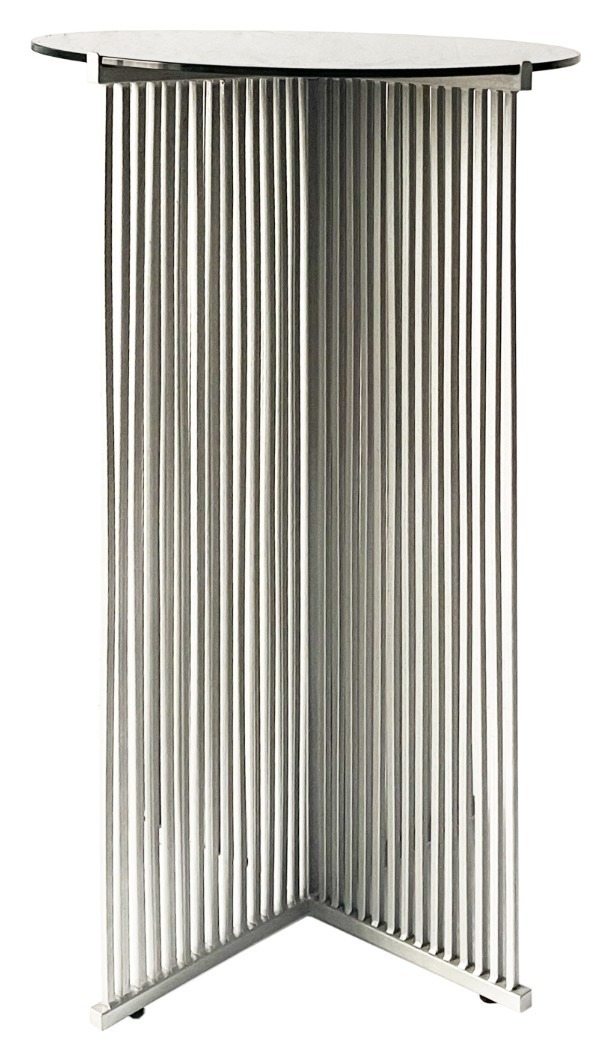 Коктейльный стол Shredder Silver c черной столешницей