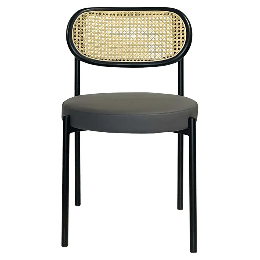 Стул Modern Black, Black Rotango + Basic серый (ЭКО-КОЖА) - Фото миниатюра 2