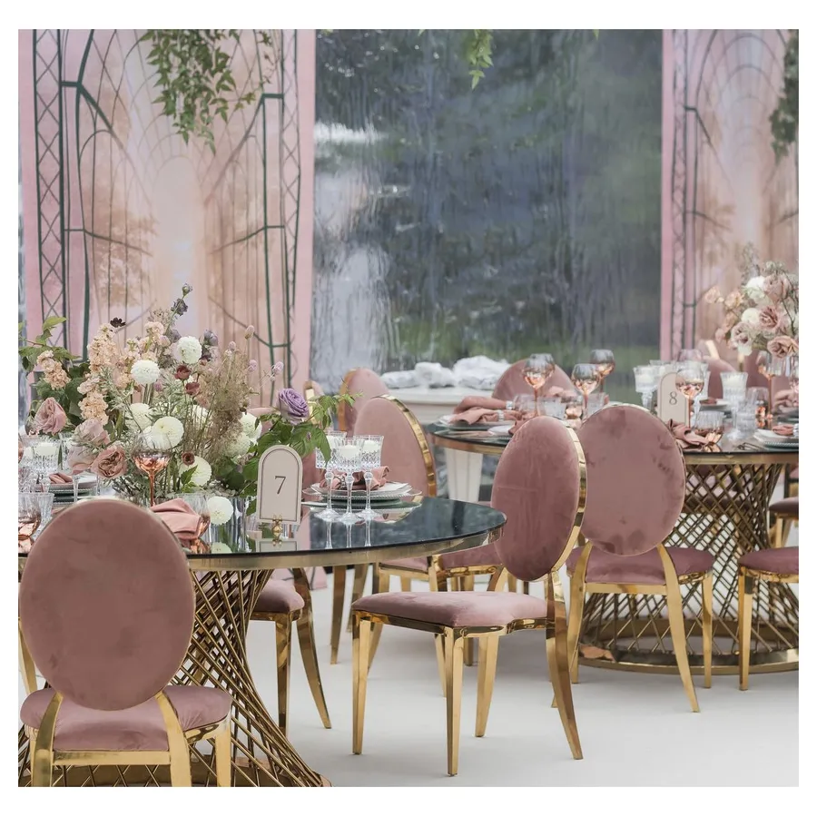 Стул Washington Gold, велюр пыльная роза - Фото миниатюра 5