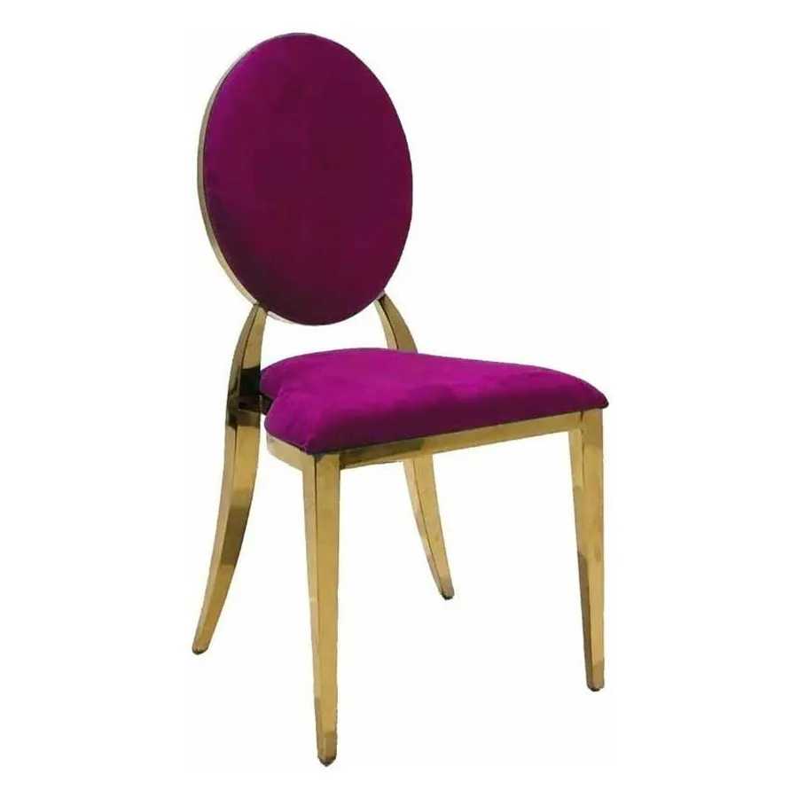 Стул Washington Gold, велюр сливовый - Фото основное 1
