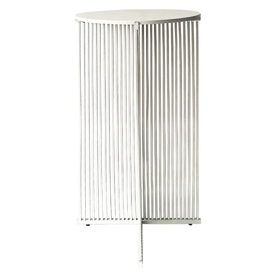 Коктейльный стол Shredder White Circle c белой столешницей - Фото миниатюра 2