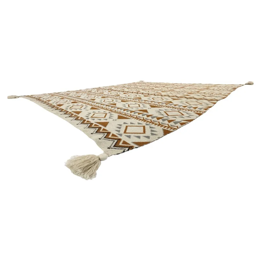 Покрывало декоративное Boho Brown Beige - Фото миниатюра 2