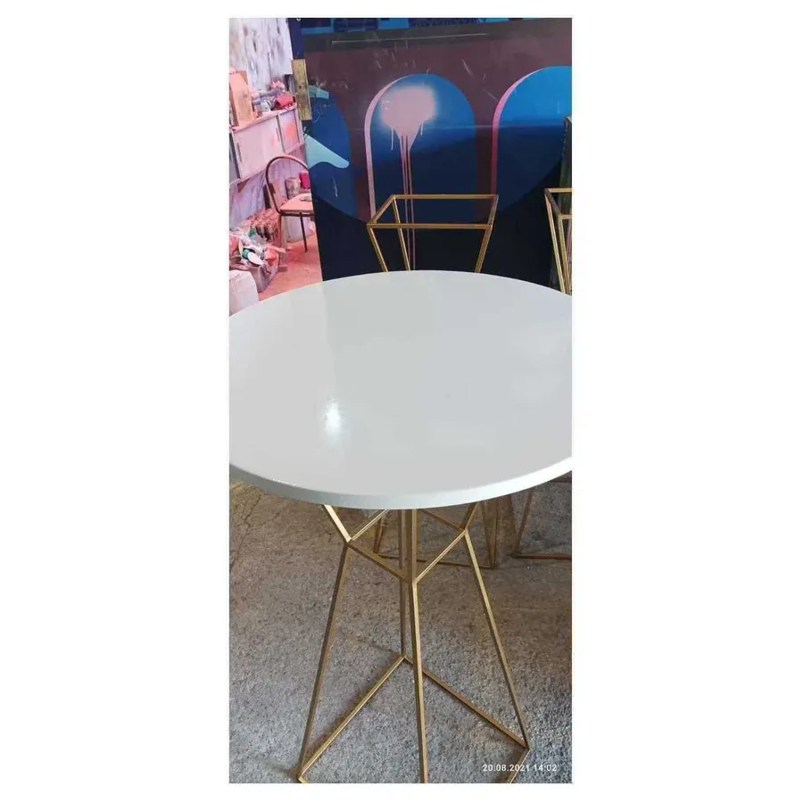 Коктейльный столик Hourglass Gold Circle - Фото миниатюра 2