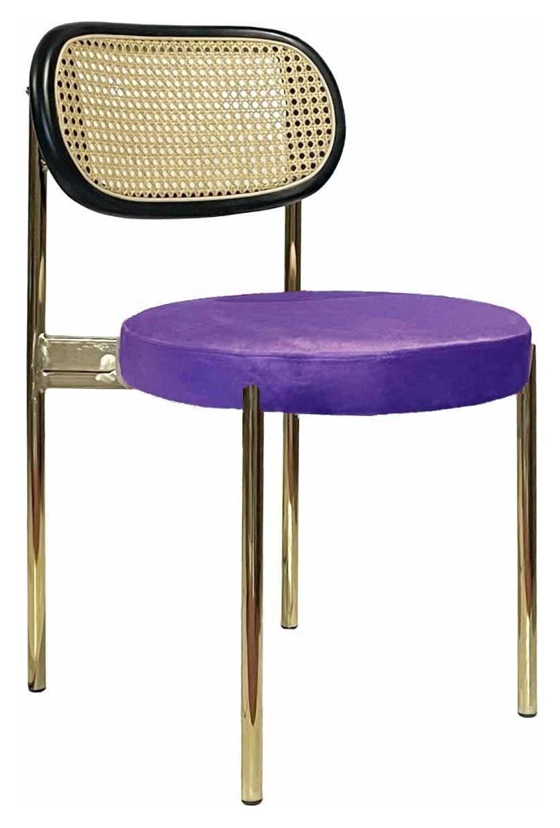 Стул Modern Gold, Black Rotango + Mysterious purple