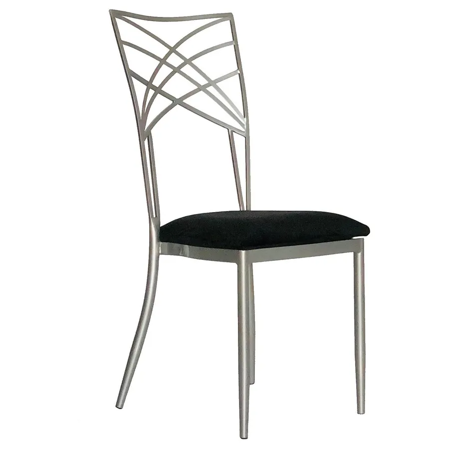 Стул Chameleon серебро (велюр), черный - Фото миниатюра 1
