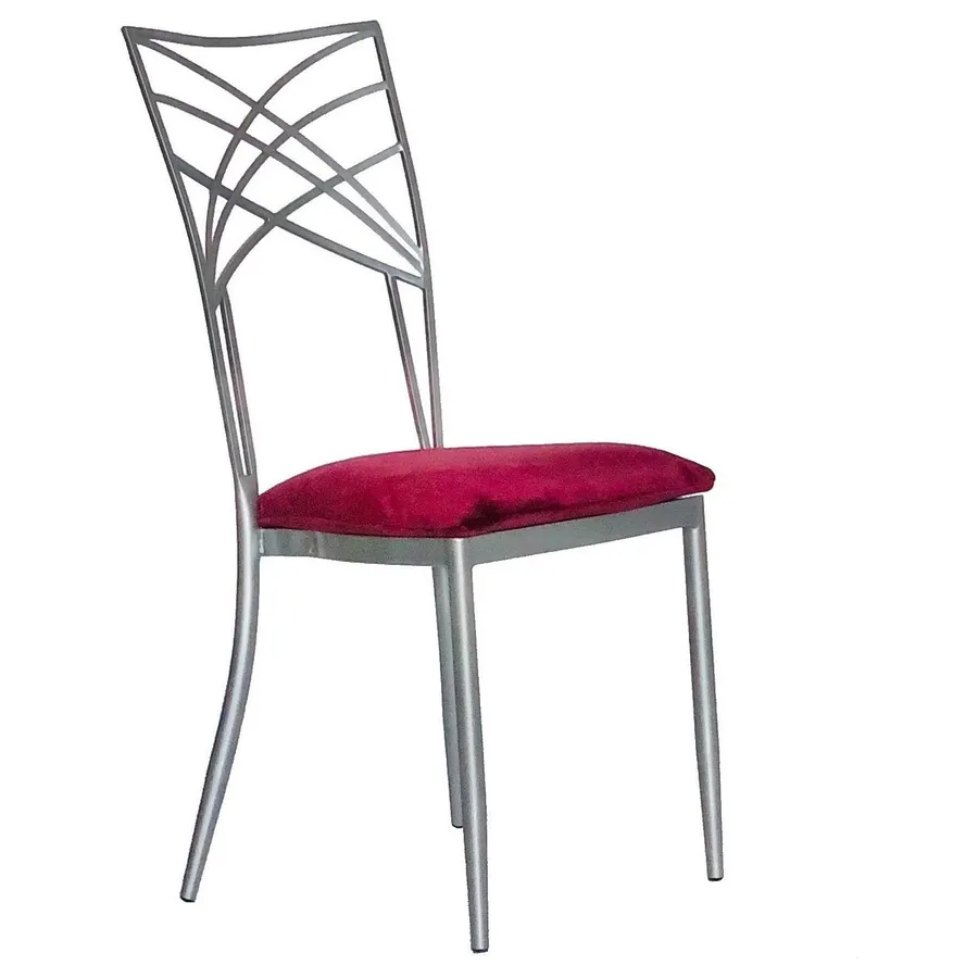 Стул Chameleon серебряный (велюр), бордовый - Фото миниатюра 1