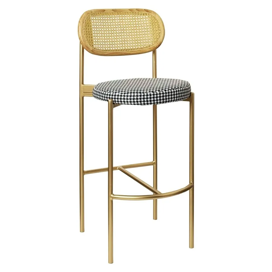 Стул барный Modern Comfy, Natural Rotango+Goosefoot  (любой цвет каркаса) - Фото миниатюра 1