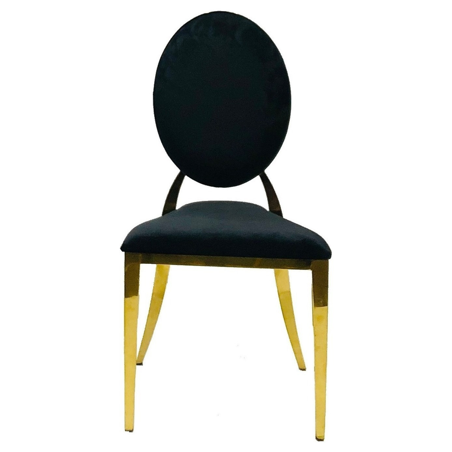 Стул Washington Gold, велюр черный - Фото миниатюра 3