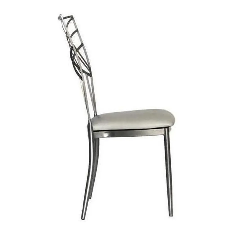 Стул Chameleon, серебро (эко-кожа), белый, на  липучках - Фото миниатюра 3