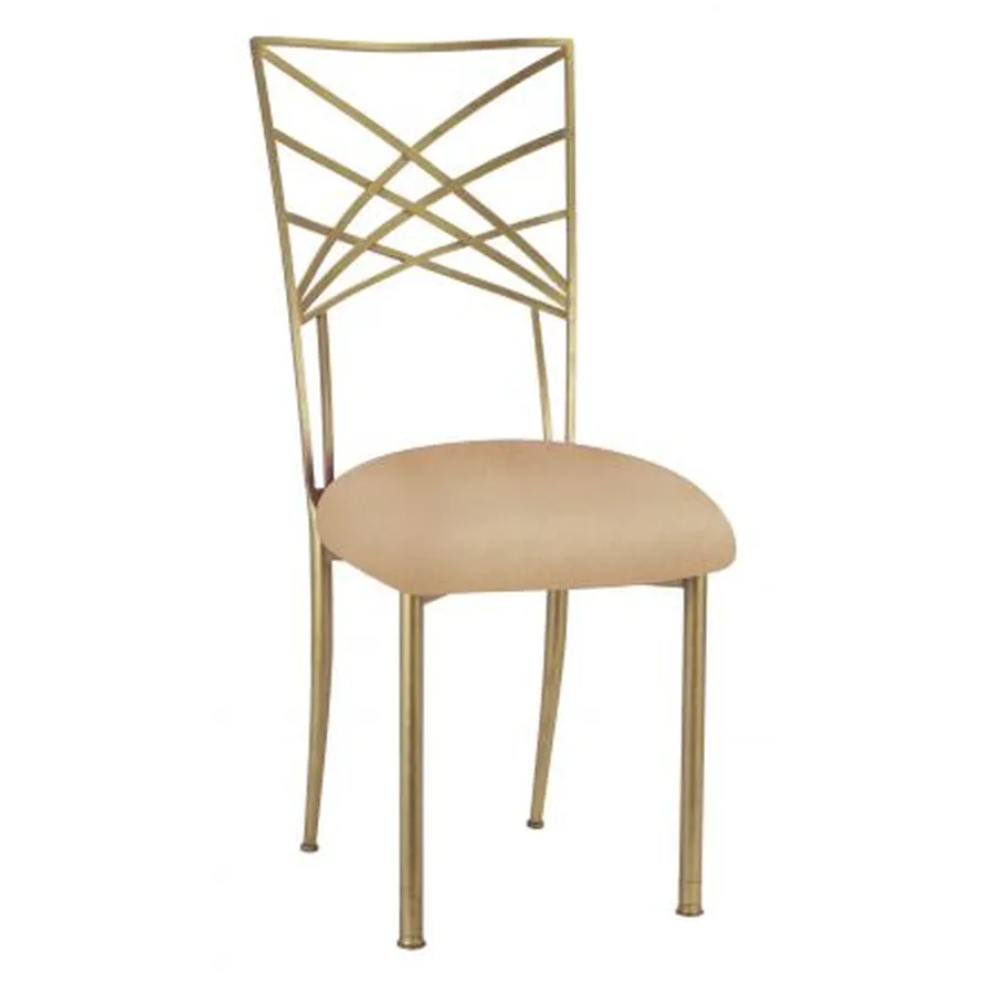 Подушка на стул Хамелеон бежевая велюр - Фото миниатюра 1