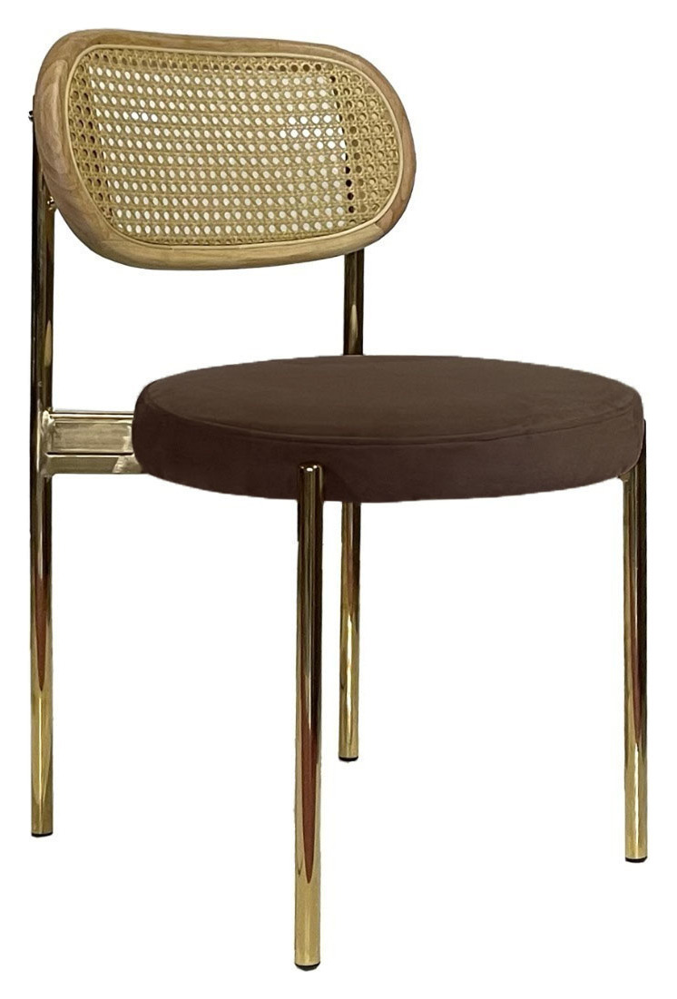 Стул Modern Gold, Natural Rotango + Choco mocca